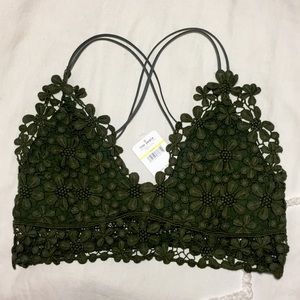 Free People Green NWT Bralette Medium